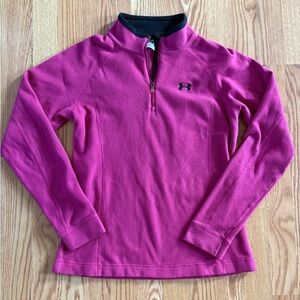 Under Armour Black and Pink Fleece Pullover